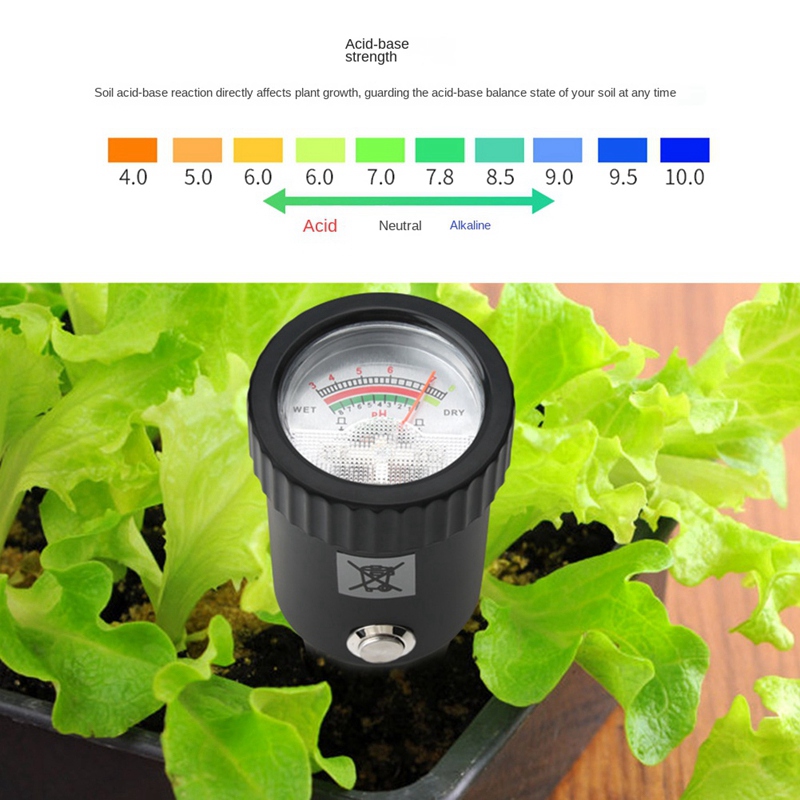 Handheld Soil Moisture PH Meter Acidity Humidity Tester Metal Sensor Probe No Battery Hygrometer Planting Garden Tool