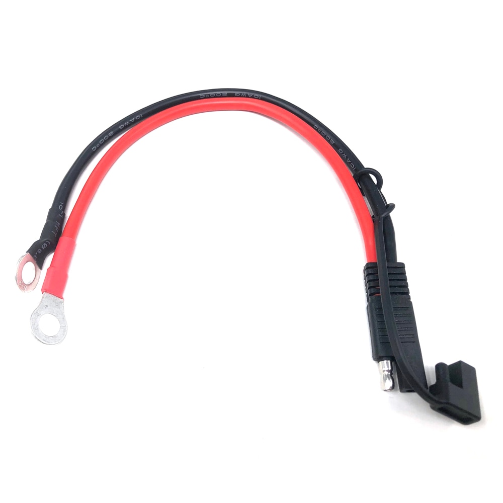 10AWG 30 Cm Sae Naar O Ring Terminal Harnas 2 Pin Quick Disconnect Plug Sae Aansluiting Motorfiets, Auto, tractor-60-200 Celsius