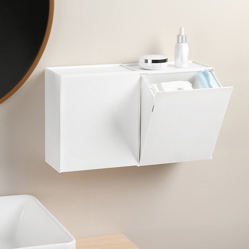 Storage Box Home Wall Mounted Non Perforated Miscellaneous Convenient Storage Box Bathroom Multi functional Storage Rack