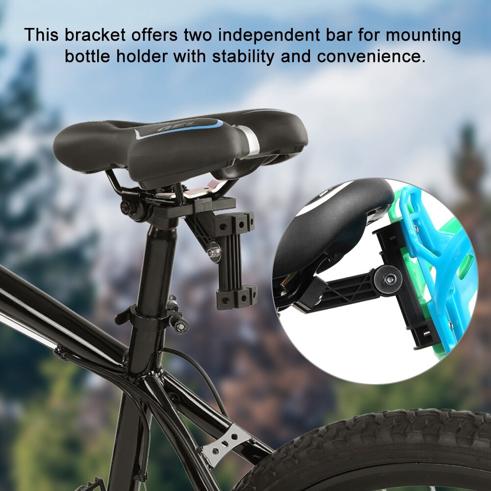 Drejelig cykel kedel udvidelse holder monteret cykling vandflaske bur adapter til cykel styr sadel sadelpind