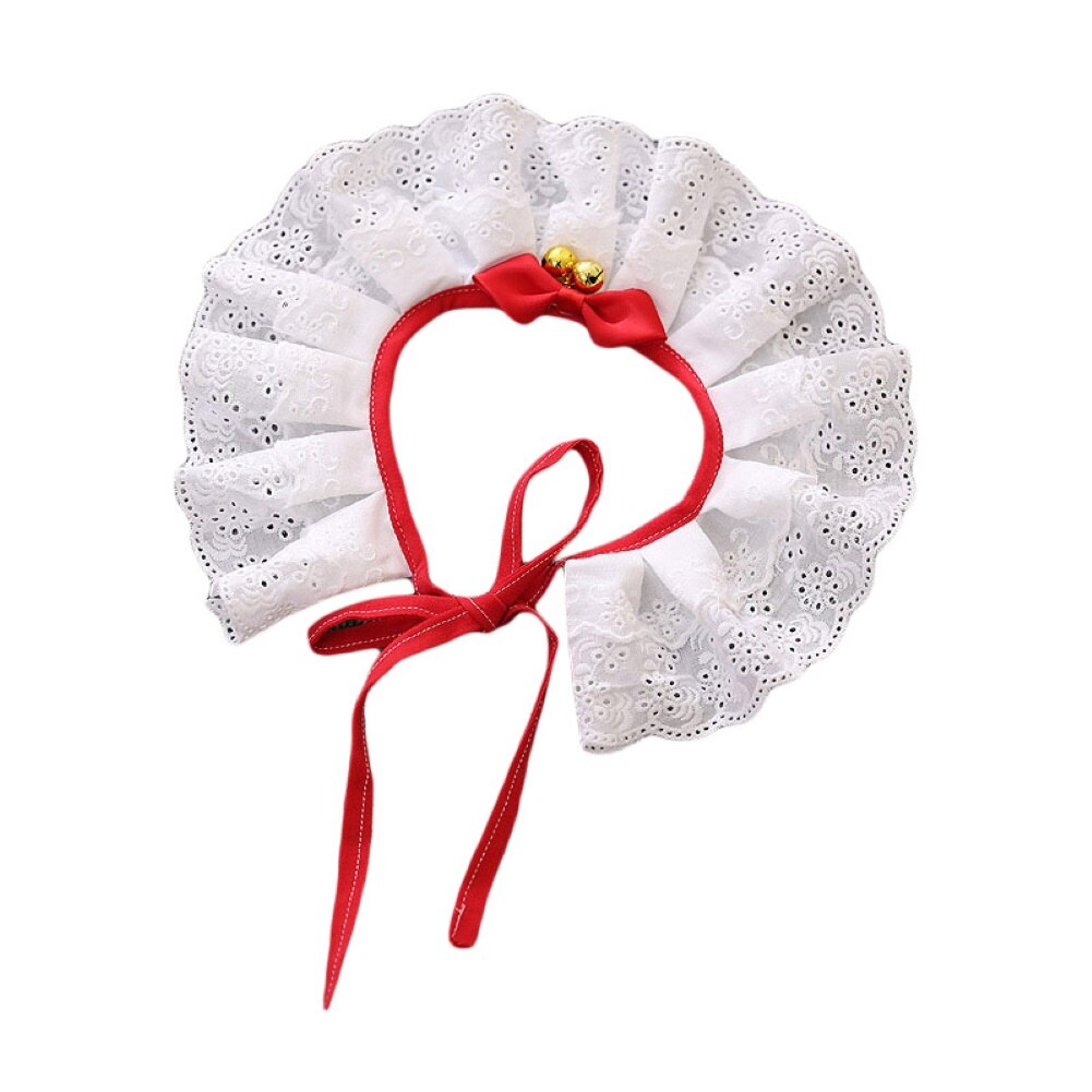 Collier cloche en dentelle pour chat, chaton fleur, nœud, ficelle, sangle de cou, fourniture pour animaux de compagnie, dentelle/fleur, décor de cou avec cloche