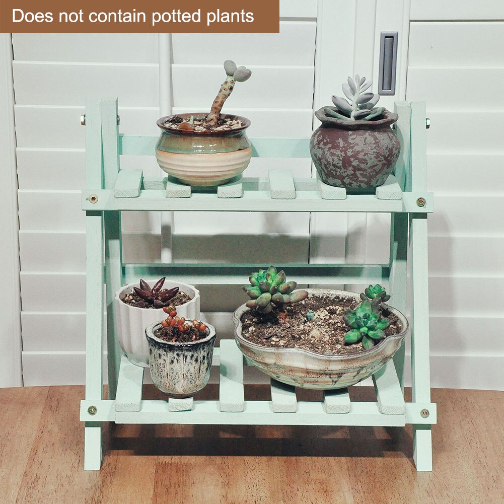 Maceta con soporte para bonsái, maceta de madera para jardín y casa: green