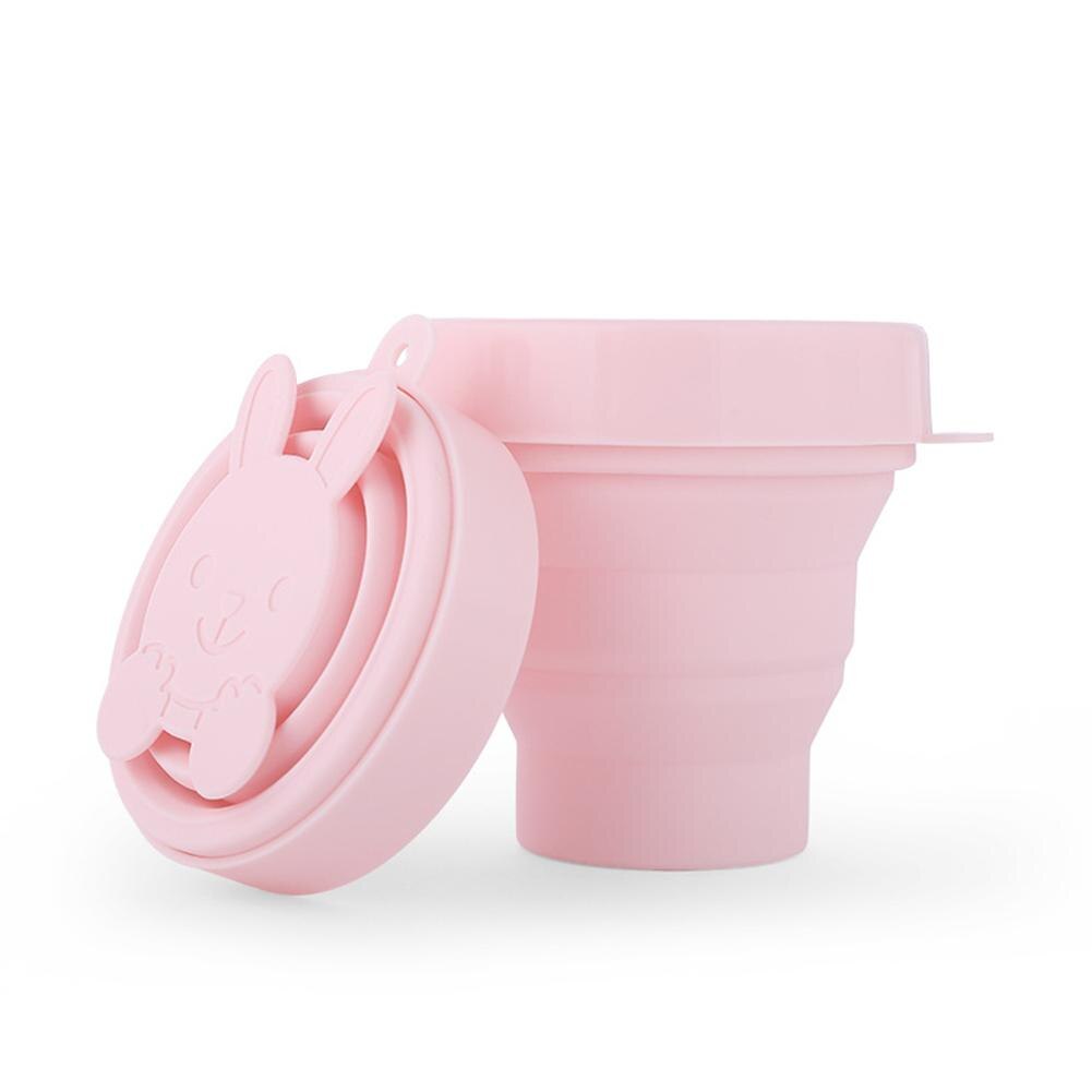 HiMISS Da Tavola di Viaggio Esterna Bottiglia di acqua gel di silicone Comprimibile I computer Portatili della Bottiglia di gel di silice del commestibile: Classic bambino rosa