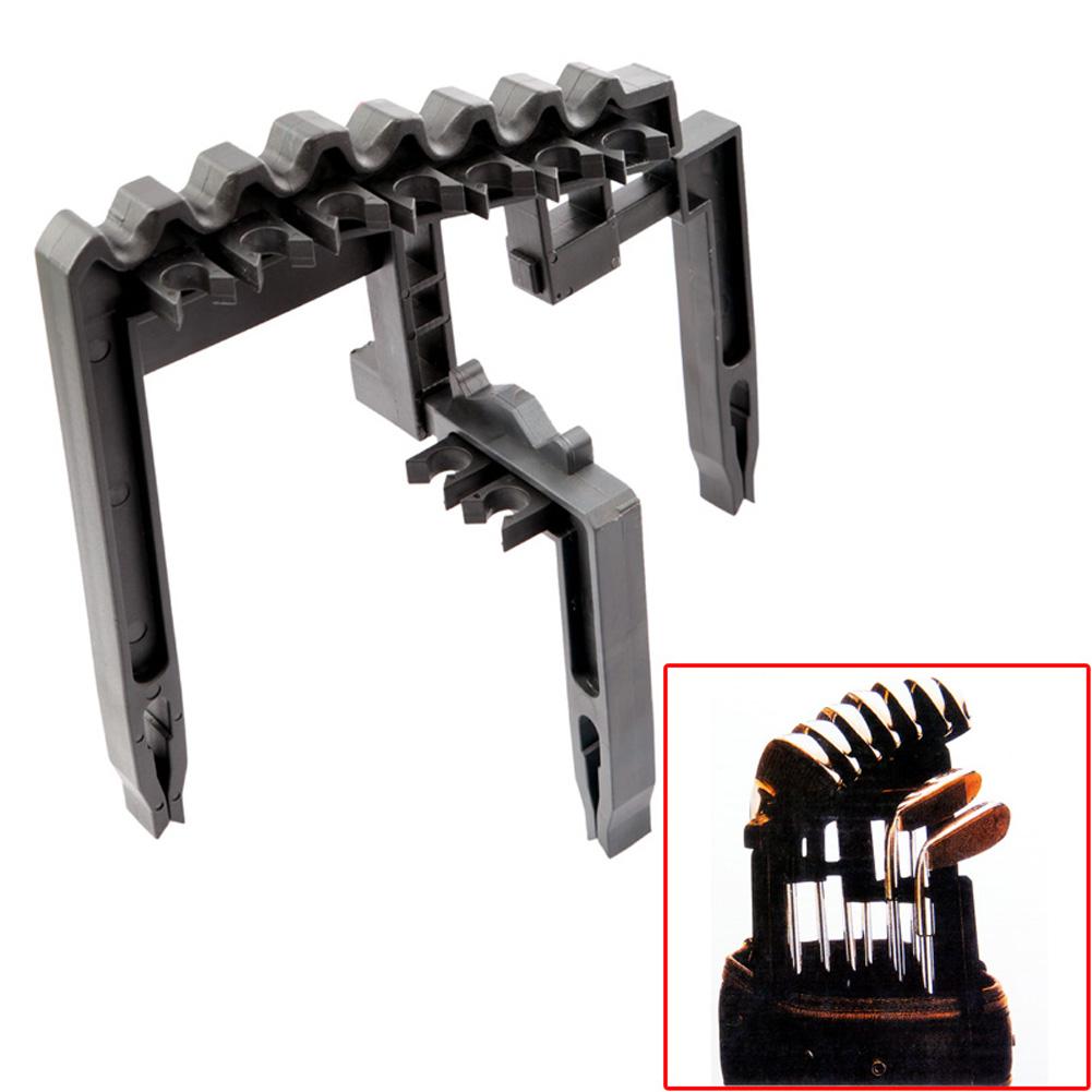 Golf 9 Iron Club ABS Shafts Holder Stacker Fits Any Size of Bag Organizer Golf Accessories Club Heads Black of Bags Golf Holder