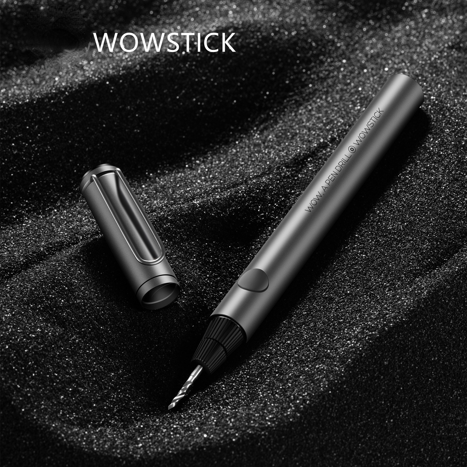 WOWSTICK Metal One-Piece Mini Electric Hand Drill Rechargeable Miniature &amp; Lightweight 8 Drill Bits One Button Operation