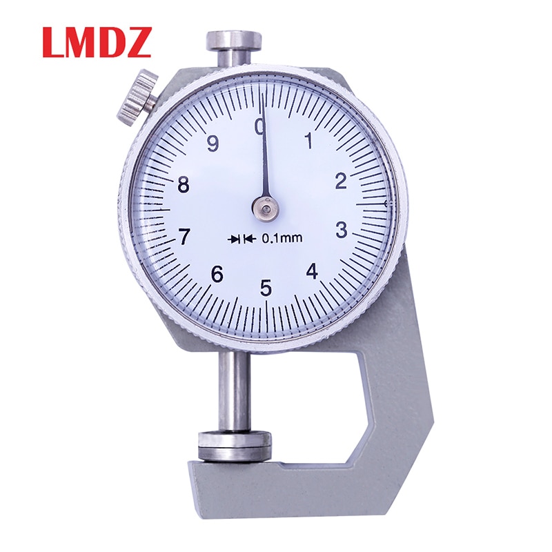 LMDZ 0-10mm Zifferblatt Dicke Messgerät Metall Breite Messung Dicke Meter Zifferblatt Tester robust analysieren Messung Werkzeug