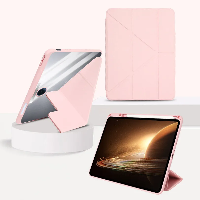 Case for OPPO Pad 2 4 Pro 13.2'' Neo OnePlus Pad 2 12.1 Pro 12.1 Pad 11.61 GO 11.35 Acrylic Shockproof Buckle Tower Cover: Sixteen / Pink
