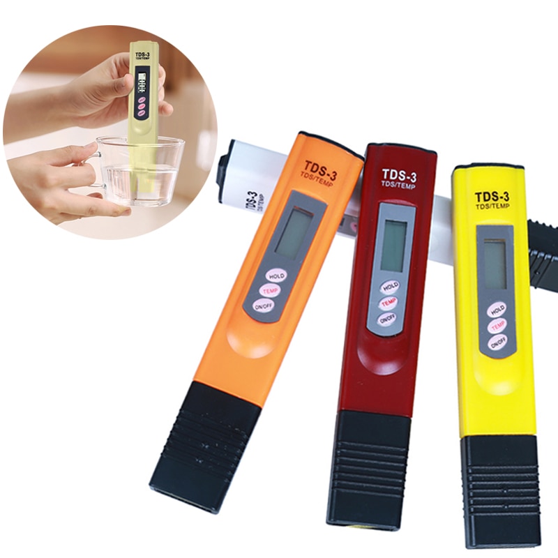 Testeur de filtre numérique TDS mesurant la pureté de la de l'eau, outil de Test 0-9990 PPM LCD stylo de Test de température