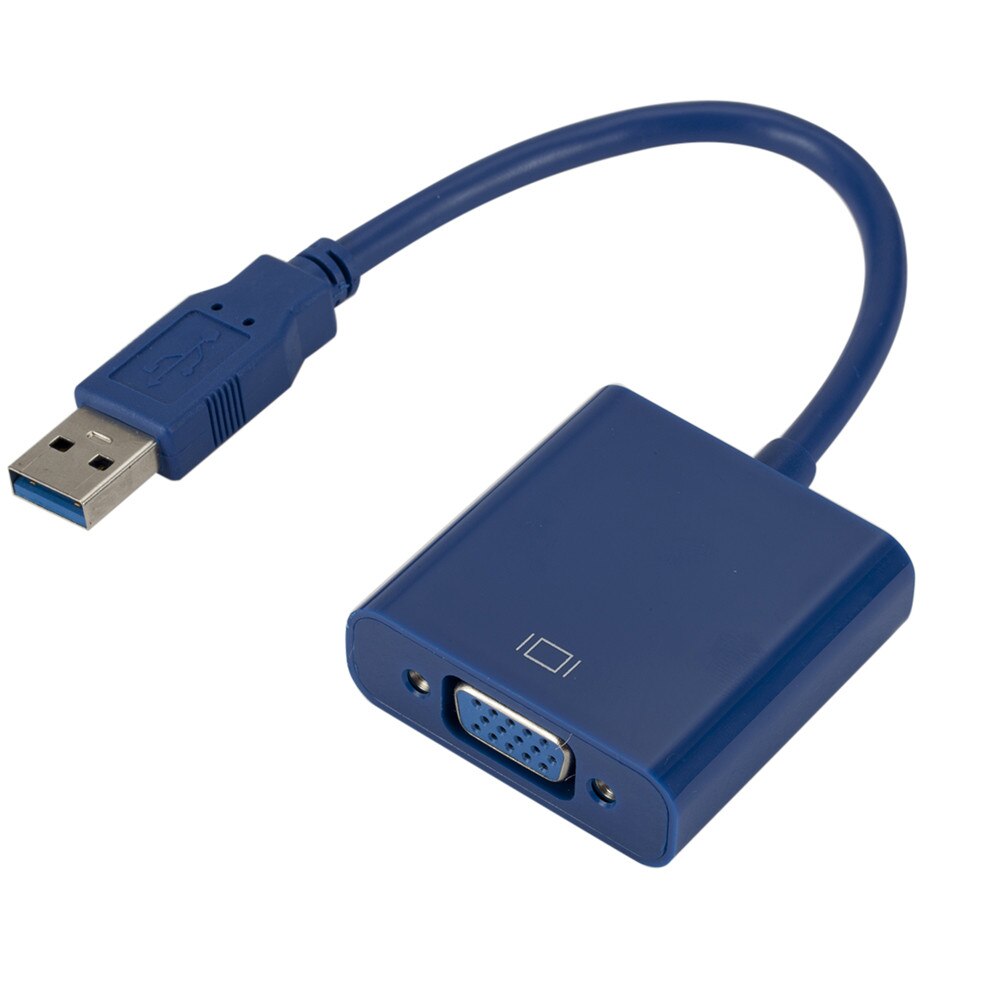 Sales Multi Display Converter USB 3.0 to VGA Adapter External Video Card for Win 7/8/10 Desktop Laptop PC Projector Monitor: Blue