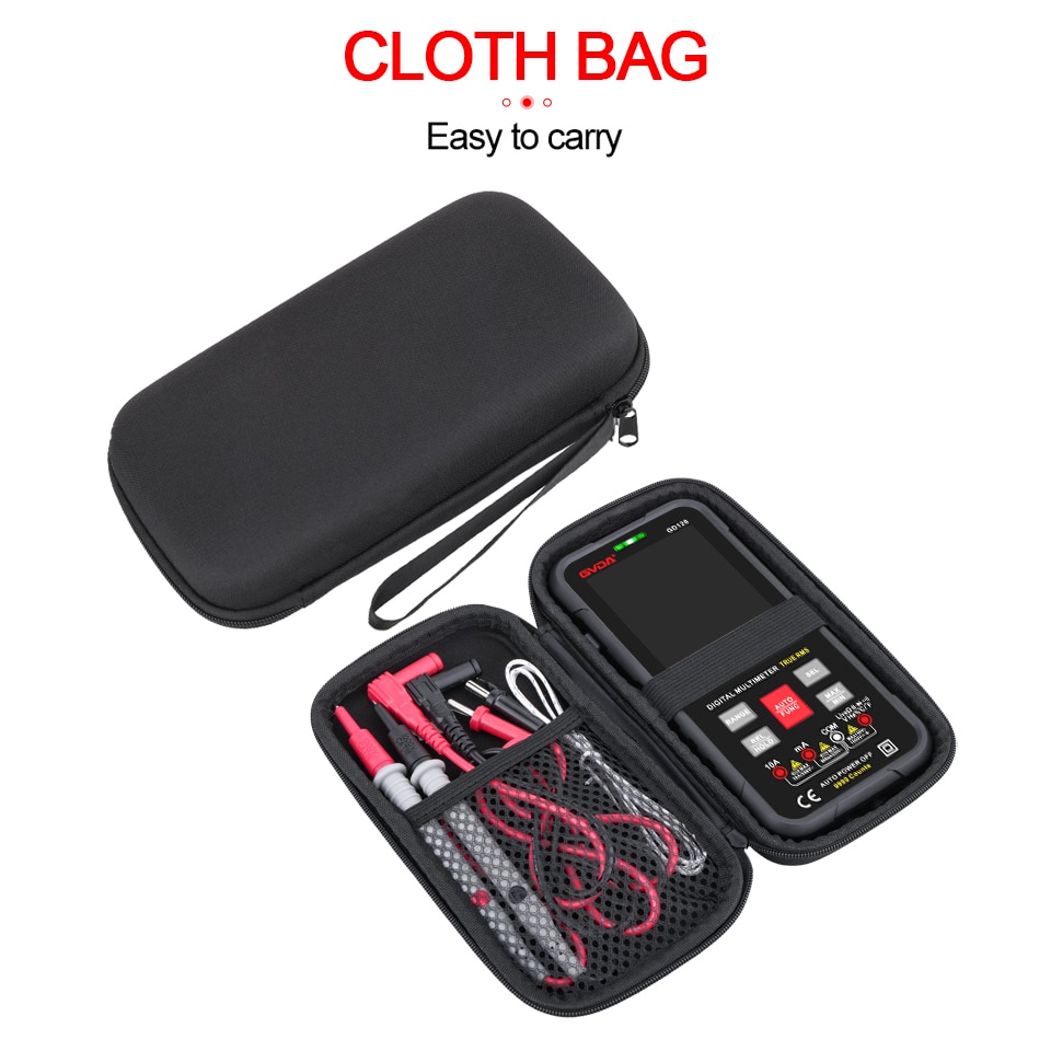 GVDA 9999 Counts Digital Multimeter Auto Range 1000V 10A Tester Meter Ohm Hz Capacitance True RMS AC DC DMM Smart Multitester