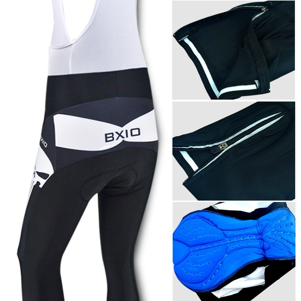 Nowa pozycja BXIO niestandardowe spodnie rowerowe 3D żel Podkładka wiatroszczelna wioślarz szczyt długie spodnie jesień zawodowiec zespół Pantalones De Ciclismo 024-J