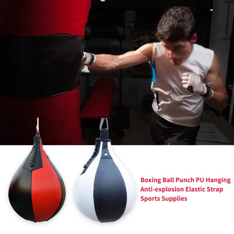 Boksning pære form pu hastighed bold drejelig bokspose bokseslag øvelse speedball hastighed pose punch fitness træningskugle