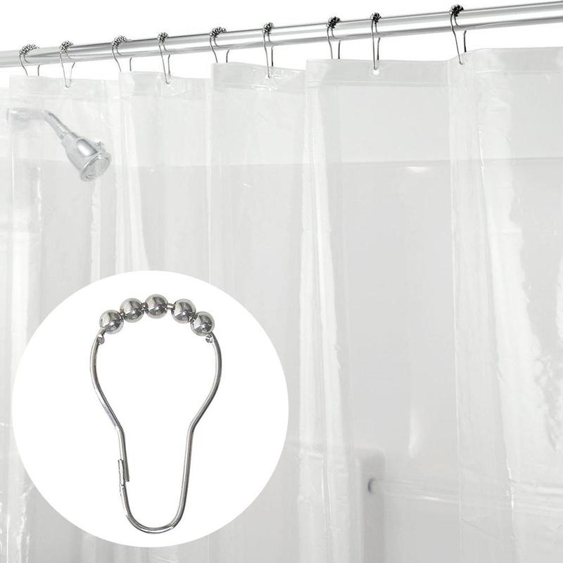 10 st rullboll duschkrokar fönster badrumstillbehör typ kalebass krok metallspänne rost hiss typ duschdraperi krok