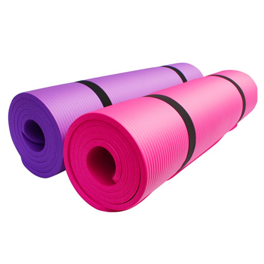 10 millimetri NBR Zerbino Con La Fascia di Resistenza di Forma Fisica di Yoga Pilates Zerbino 183X61cm Non-slip Pad di Spessore Per Palestra All'aperto esercizio di Fitness