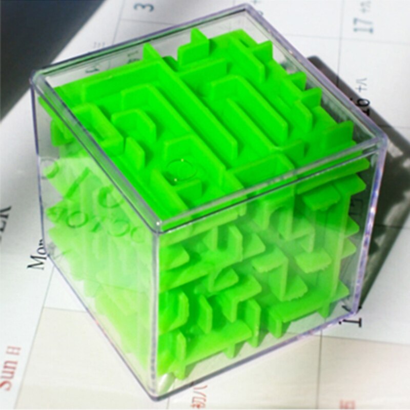 Fun science and education relax toys antistress children's intelligence maze puzzle educational toy 3d maze for children: Green