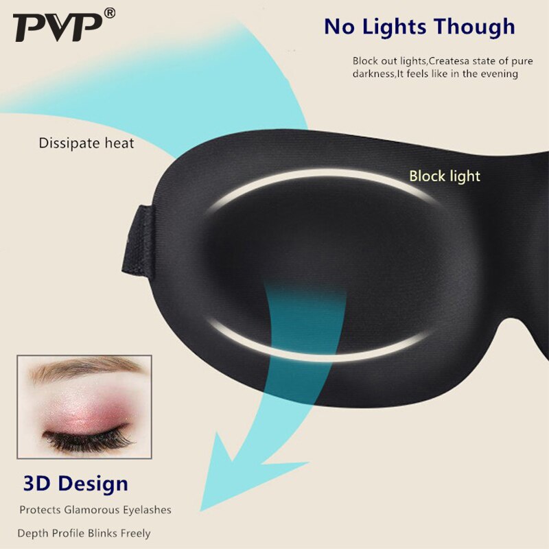 1Pcs 3D Sleep Mask Natural Sleeping Eye Mask Eyeshade Cover Shade Eye Patch Women Men Soft Portable Blindfold Travel Eyepatch