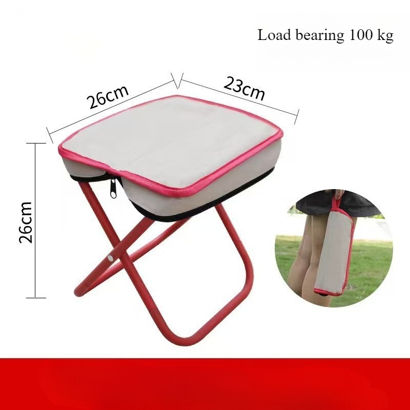 Pocket Handbag Stool Pencil Bag Folding Chair Sketch Fishing Leisure Camping Outdoor Portable Small Stool: Brown