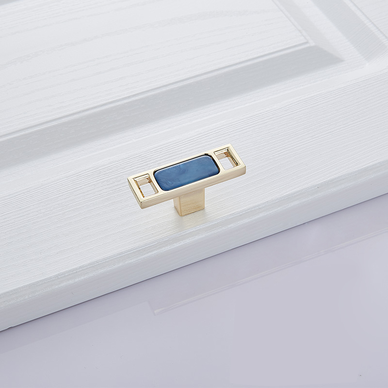 Blaue nordische Marmorschale, Schrankgriff, Knöpfe, Schublade und Kleiderschrank, Möbelbeschläge, 96 mm, 128 mm: Weiß