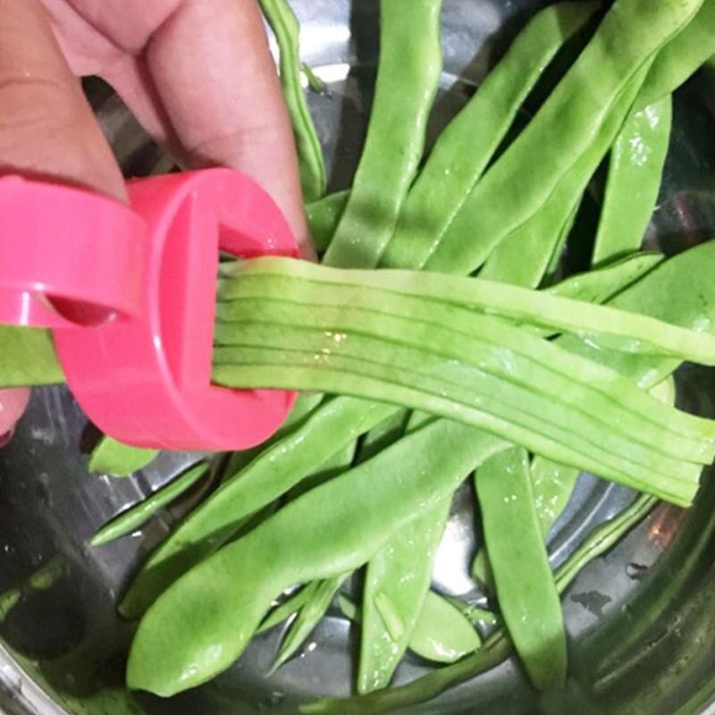 Bean Slicer Just For Runner Beans Green Bean Peeler Kitchen Shredder Slicer Bean Cutter Remover Accessories Y0Q6