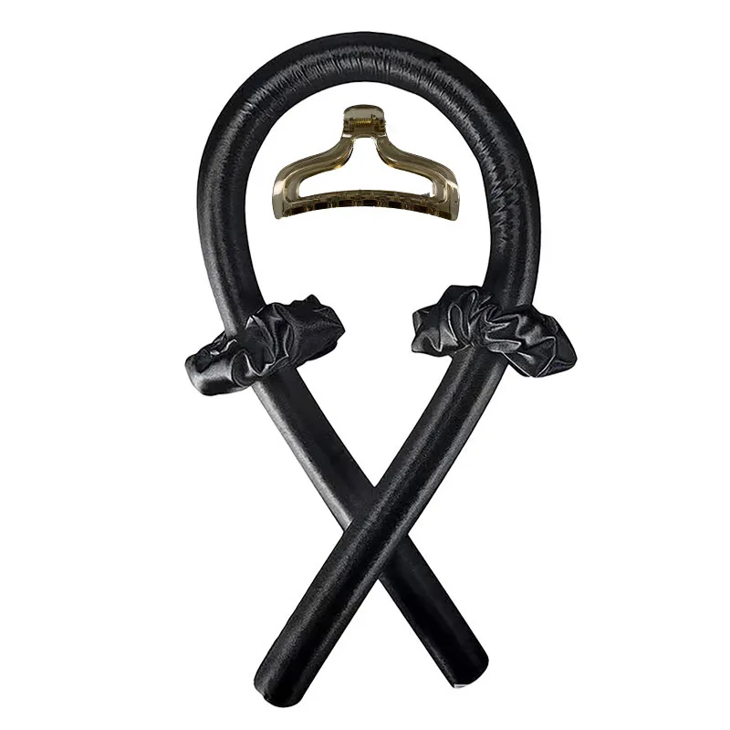 Heatless Curling Rod Hoofdband Geen Warmte Zijden Krullen Lint Haarrollers Slapen Zachte Hoofdband Luie Haarkrulspelden Haar Styling Tools: YELLOW
