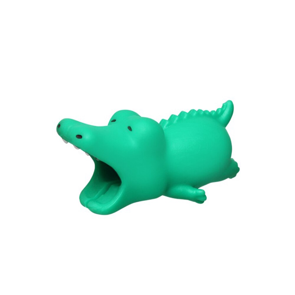Cute Animal Bite USB Cable Protector Data Line Cord Protector Case Cable Winder Cover For iPhone X Android Charging Cable: Crocodile