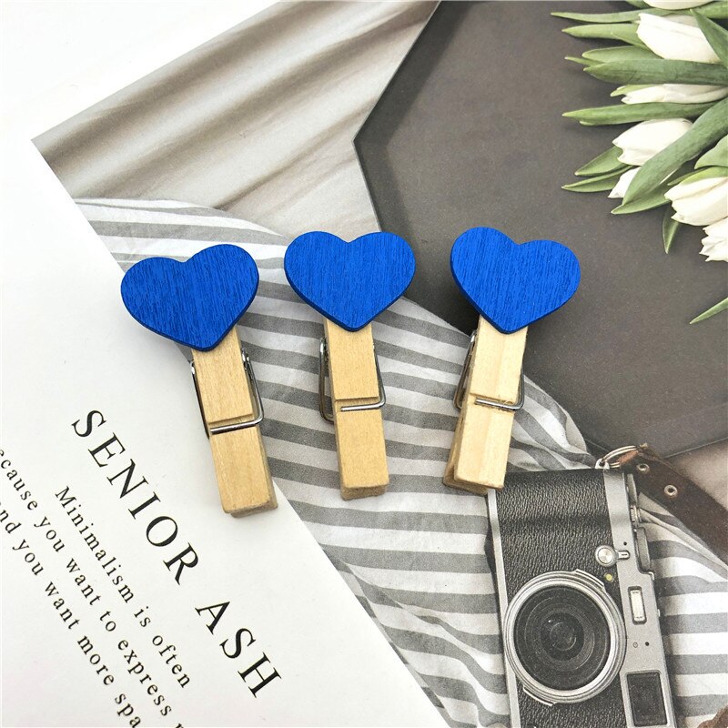 Mini pinzas de madera Natural para decoración de ropa, Clips para manualidades, pinza de madera portátil, 50 piezas: 6