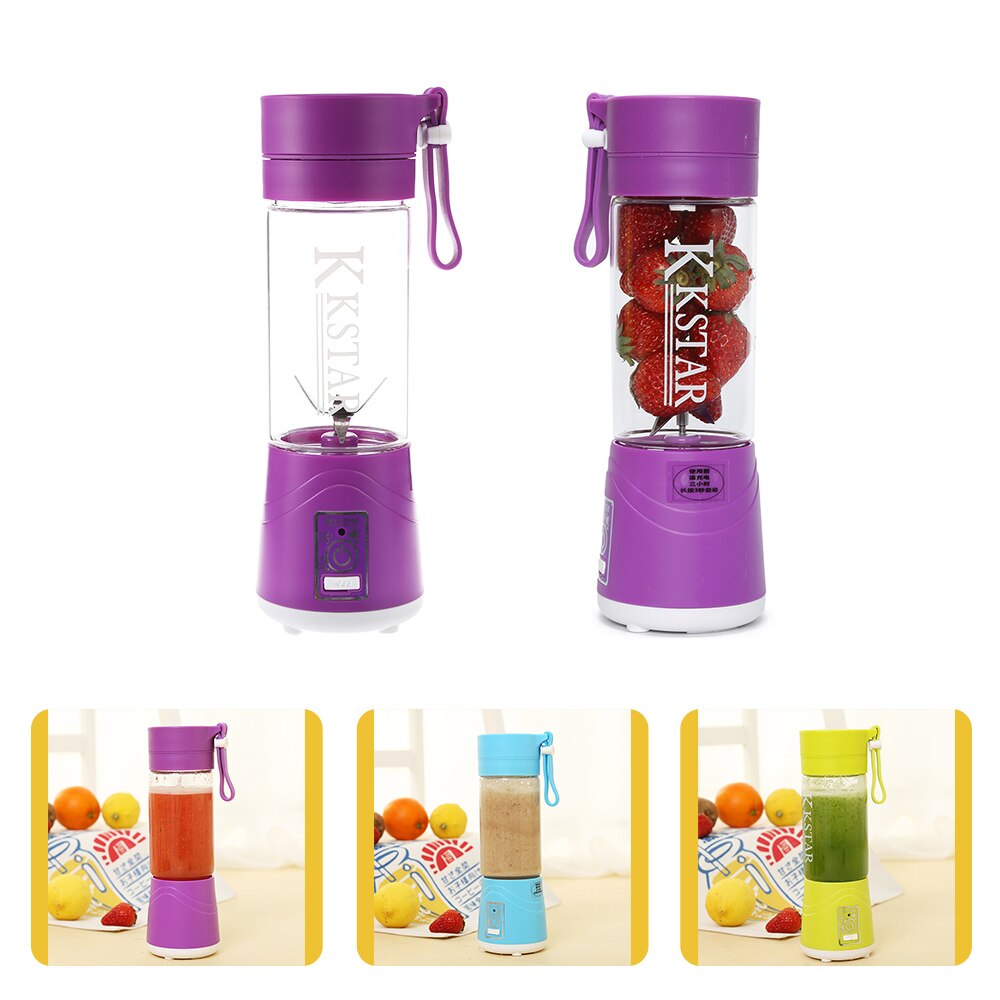 380ml 6 blad liten juicepress studenter handhållen mixer resa camping sport frukt grönsaks juicepress för sommaren