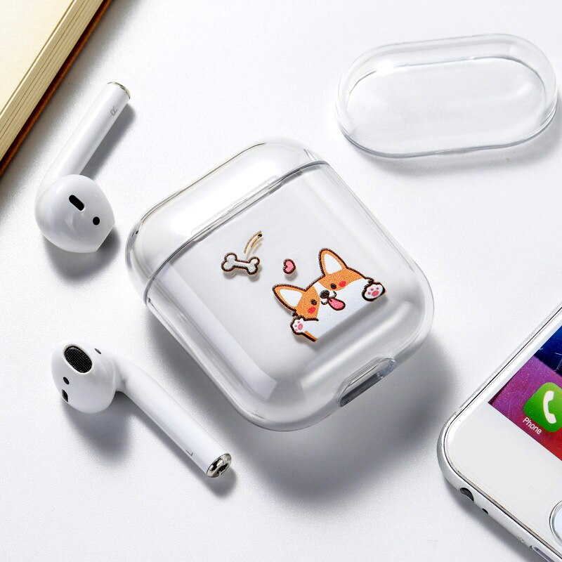 Case For Airpods Apple Case Cover Luxury Cartoon Cat Painted Hard Case Transparent On Air Pod Protective Cover for Airpod 1 2