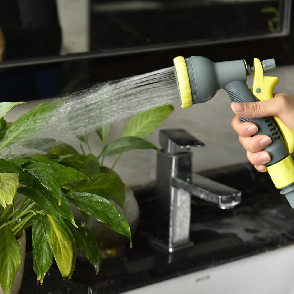 Retractable Auto Garden Hose Reel With 50ft Water Hose 8-sprayer Portable Hose Reel Set For Watering Flowers, Car Washing Tool