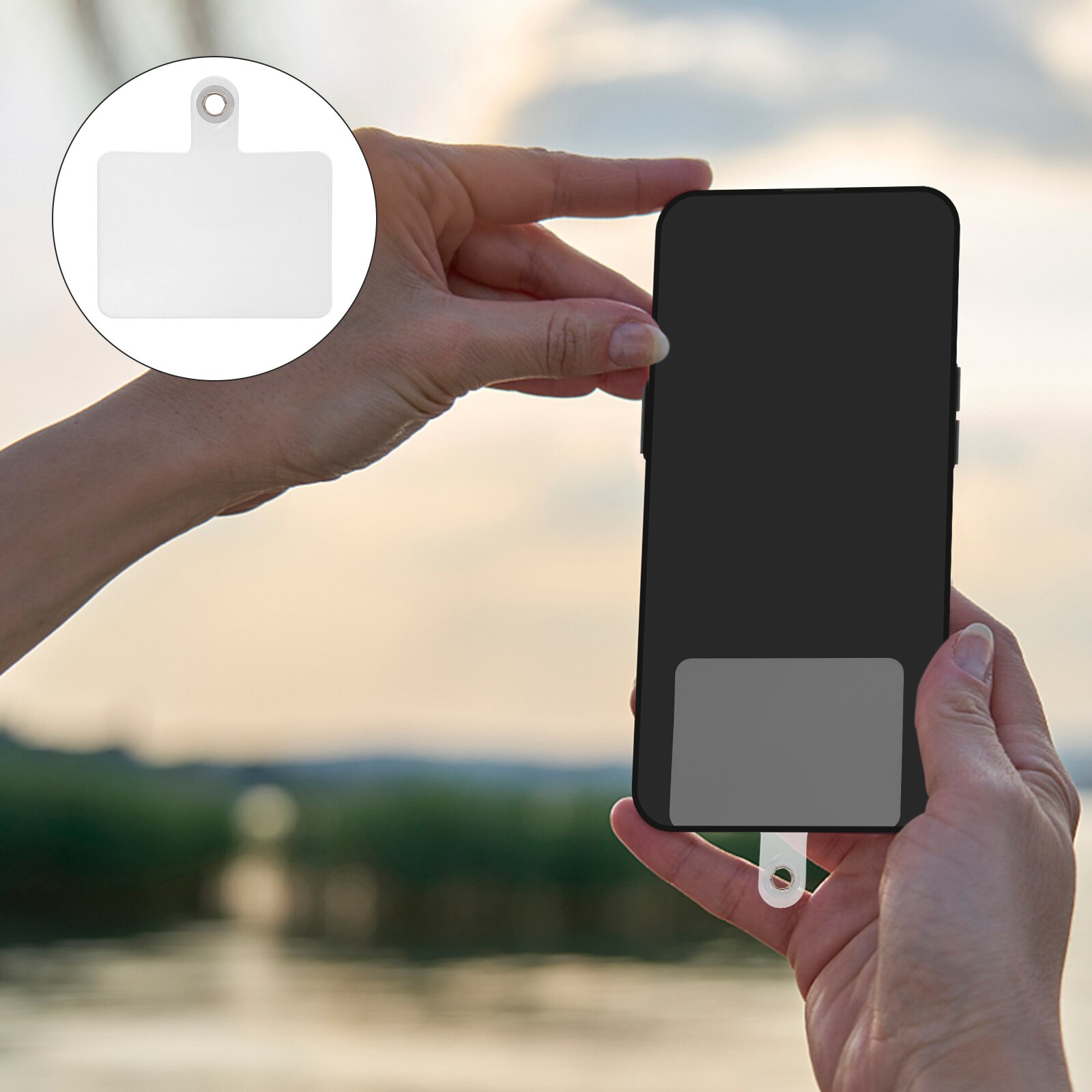 10 stk universal mobiltelefon tøjring patches anti-tabt ledning klæbende-fri telefon etui anker til aftagelig snor ophængning