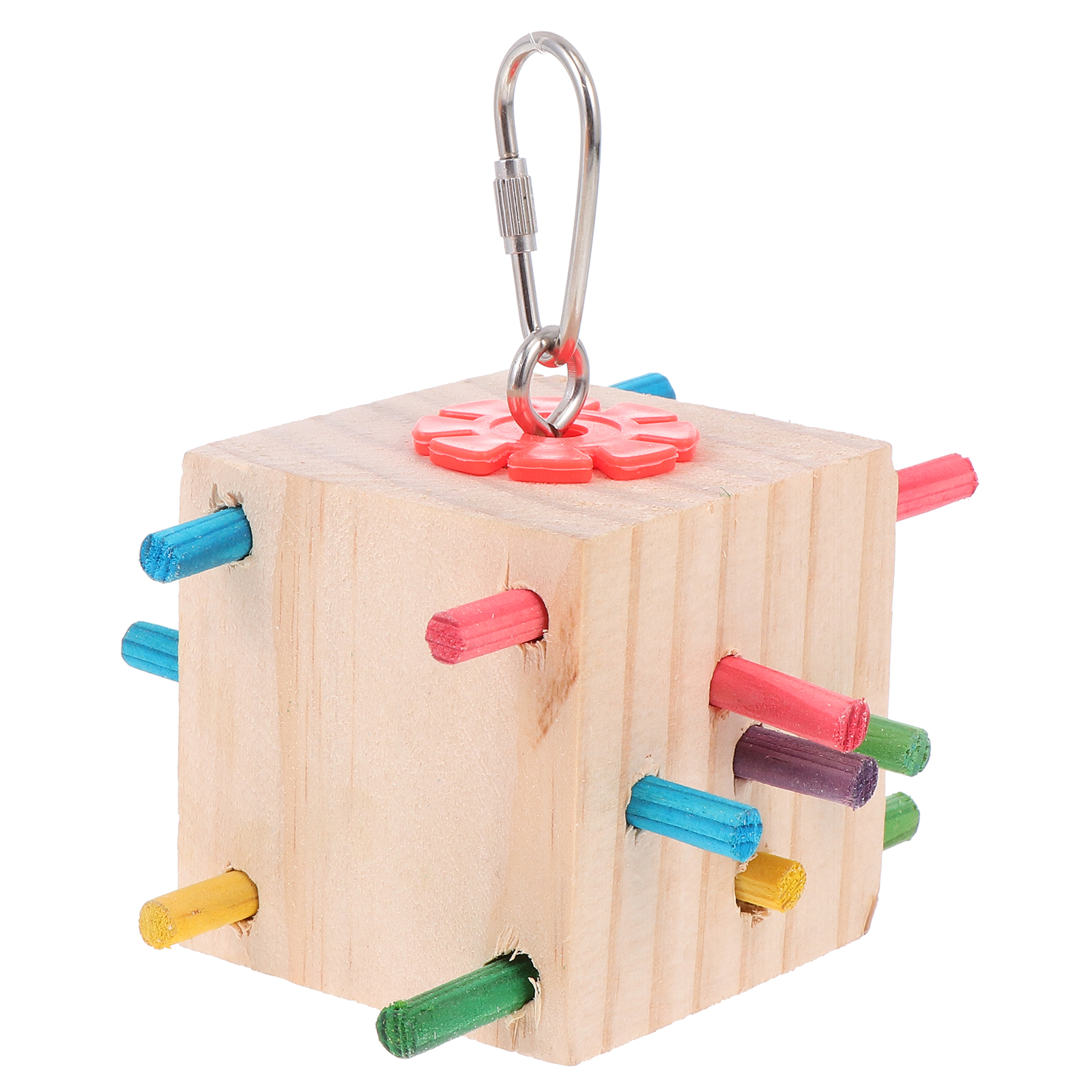1pc vögel kauen papageien an holzklötzen, spielzeug für vogelbackenzähne: Default Title