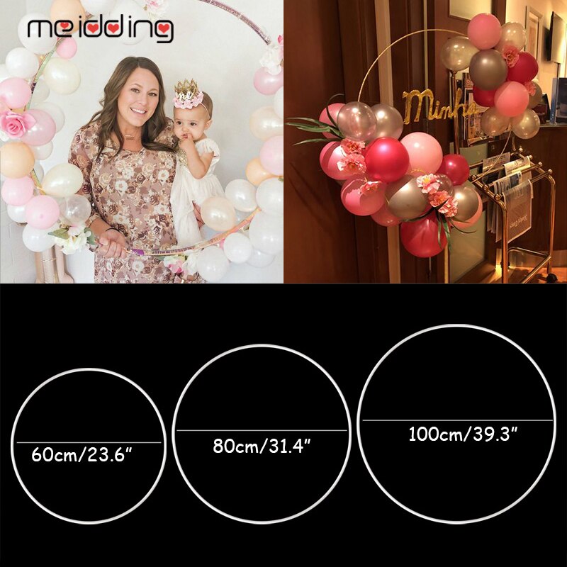100cm ballon stativ plast cirkel fest dekoration baby shower bryllup dekor dekor baggrunde runde buer krans diy ballon støtte