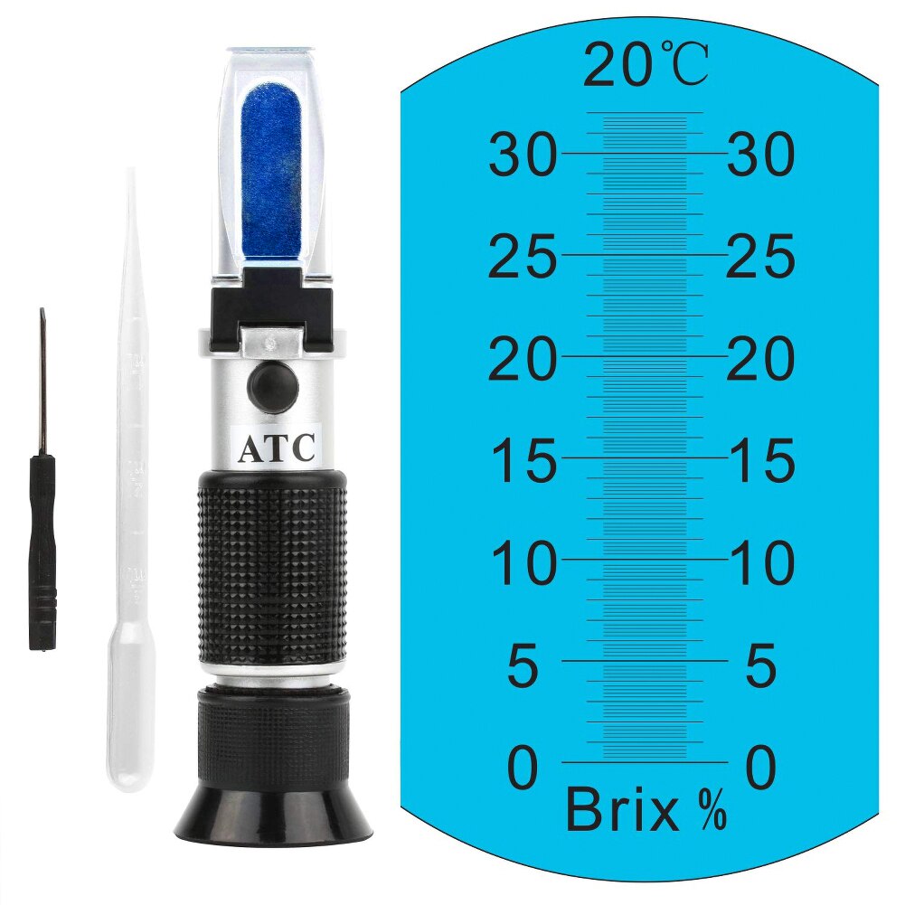 Réfractomètre à vin portable alcoomètre alcool sucre raisin vin 0 ~ 25% alcool 0 ~ 40% Brix testeur mètre ATC vin réfractomètre