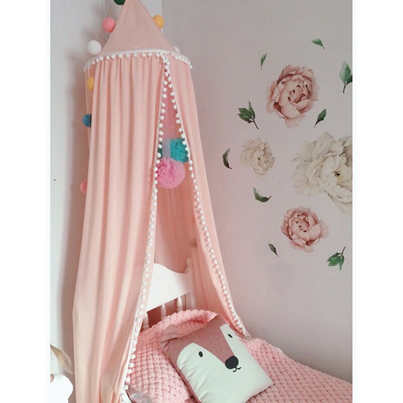 Canopée anti-moustiques pour bébé | Lit de princesse pour fille, lit suspendu, tentes, rideaux de jeu en coton, décoration nordique pour chambre d'enfants
