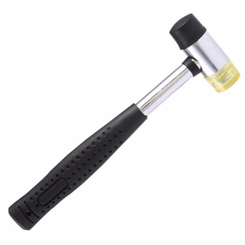 Rubber Mounting Hammer Fitting Tool Wear-resistant and Slip-proof Installation Household Tools Steel Handle Double Head: 30g