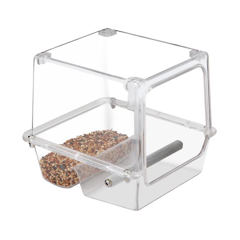 Parrot Spill Proof Feed Box Tough Durable Bite Resistant Suitable For Small Birds No Waste Feeding Solution: Default Title