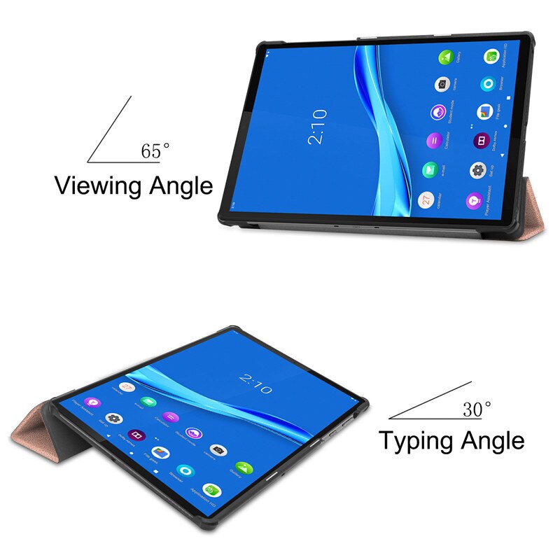 For lenovo tab  m10 fhd plus etui tb -x606f tb -x606x pu lær magnetisk nettbrett foliodeksel for lenovo tab  m10 plus 10.3 tommer