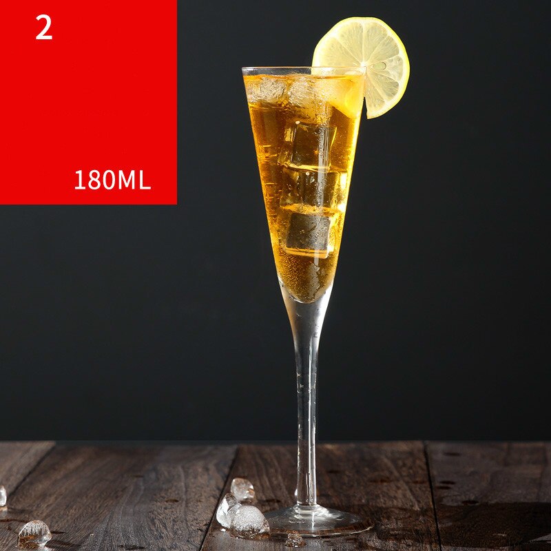 Krystalglas champagneglas verre mariage bryllupshorn høj fod martini boble v form sød vin cocktail kopper: 2