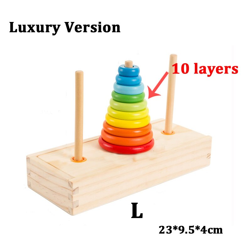 Bunte Geometrische Formen Passende Spielzeug Kinder Früh Lernen Übung Hände-auf Fähigkeit Montessori Pädagogisches Holz Spielzeug ZXH: 10layers L