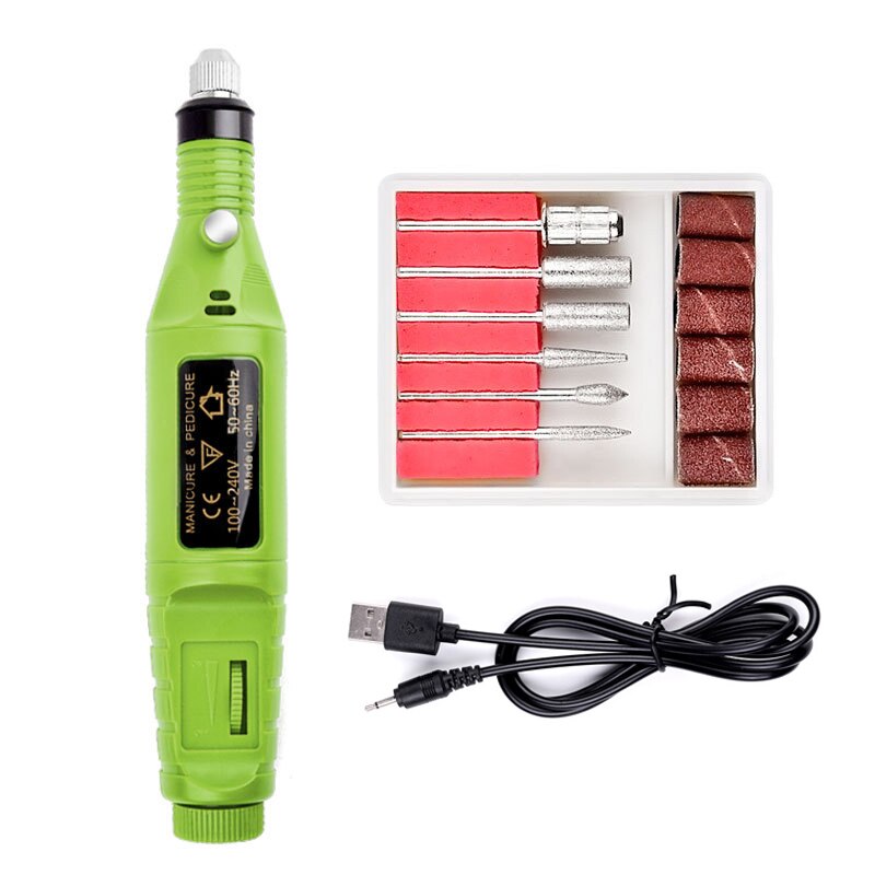 Machine, apparaat voor manicure, polijstmachine, bits, gereedschap, pedicureset, elektrische vijl met snijder, nagelboor: Pq02724