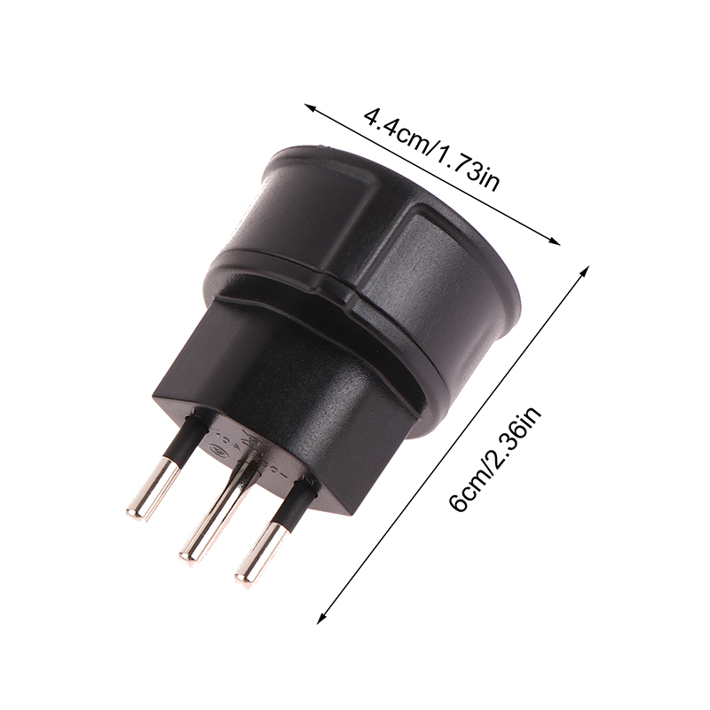 1pc europæiske frankrig til schweiziske stik rejseadapter 3 -benet stik 10a 250v strømstik eu til schweiz elektrisk stikkontakt