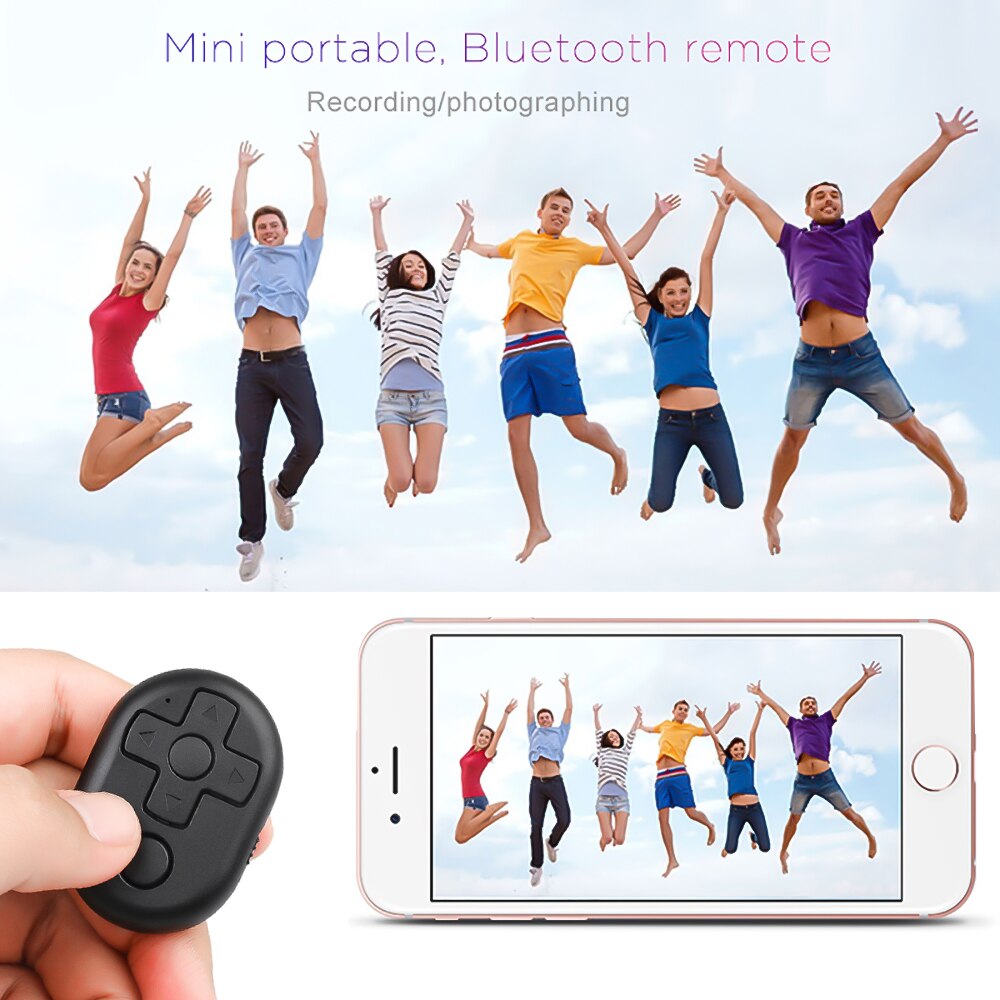 Ios Android Telefoon Draadloze Bluetooth Afstandsbediening Sluiter Controller Knop Voor Telefoon Camera Selfie Stok Zwart Wit Blauw Rood