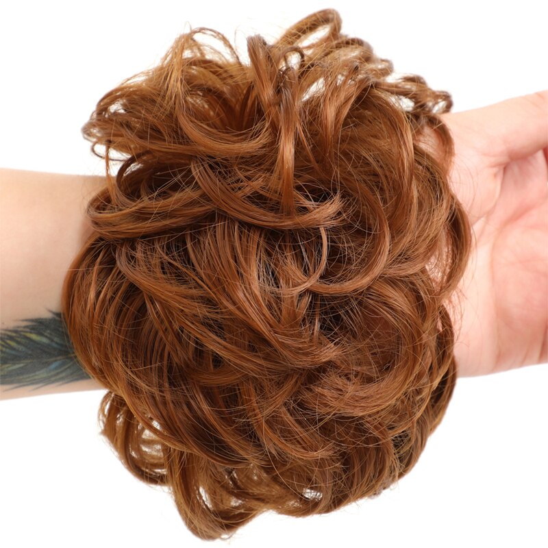 Extensiones de moño sintético de estrella Rosa, rizadas y desordenadas, extensión de pelo para boda, moño para mujeres y niños