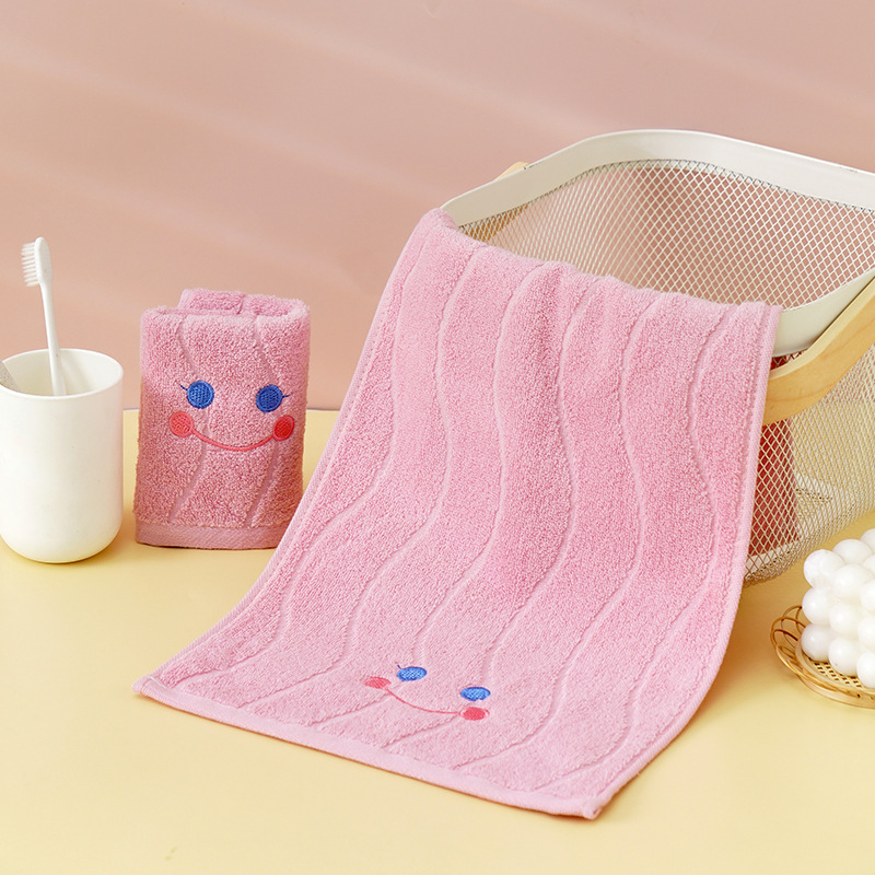 25 x 50cm søde håndklæder badehåndklæder ren bomuld af høj kvalitet husholdningshåndklæder absorberer vandfarve ansigtsvaskefibre børnehåndklæder: Grøn