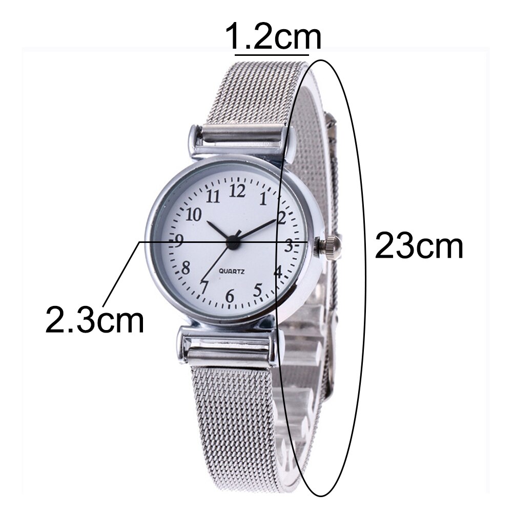 Luxe dameshorloge van roestvrij staal, prachtige kleine wijzerplaat, eenvoudig casual armbandhorloge, dames quartzhorloge