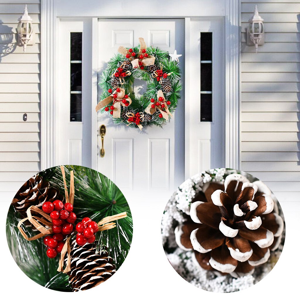 Weihnachten Kranz Dekorationen Leucht Elch Weihnachten Treeplants Hochzeit Dekorative Blumen Kränze Heimat Dekor #35