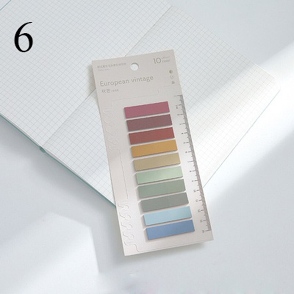 200 Stks/set Huisdier Wateproof Planner Stickers Index Separator Bladwijzer Zelfklevende Briefjes Schoolbenodigdheden: 6