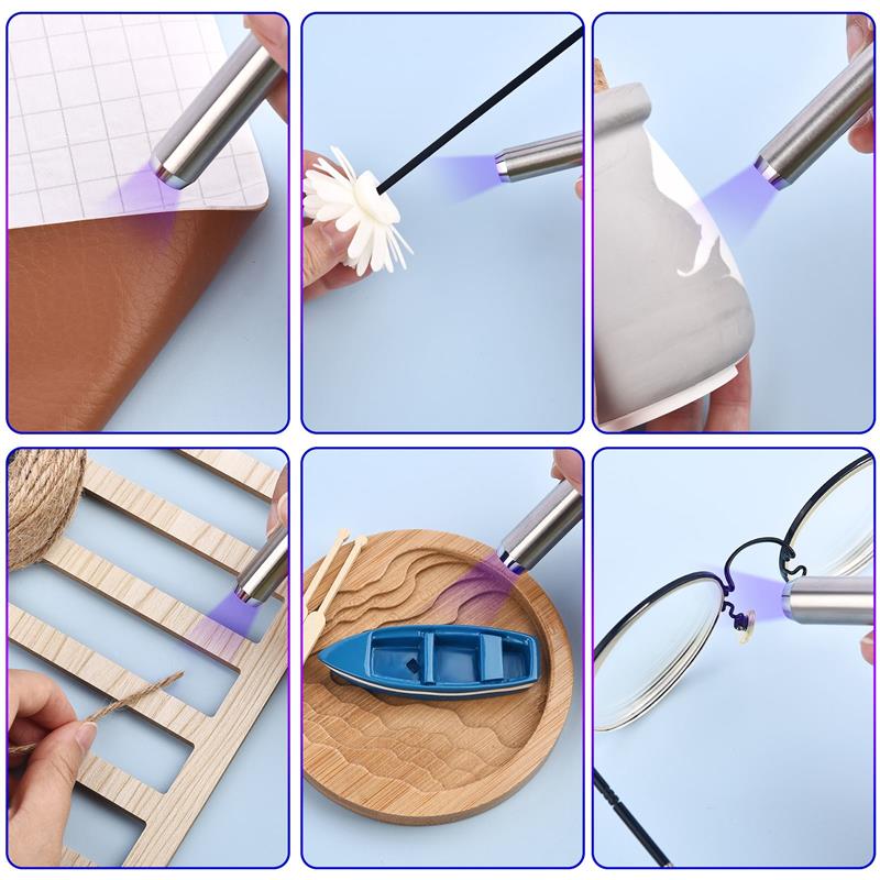 250g UV Resin Glue Bonding & Welding UV Glue Kit With Lamp Quick-Drying Resin Glue For Bonding Glass Metal Wood DIY Crafts Decor