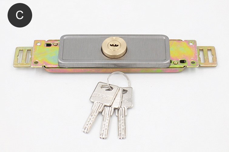 Roll gate Anti-theft lock,Shutter safe locks,copper Cylinder,locked in Inside or outside,install middle or Bottom lock,Hardware: C