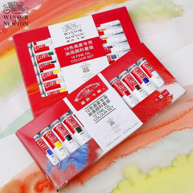 Britse Originele Windsor Newton Olieverf 12/18/24 Kleur Art Paint Tube Olieverf Set 12Ml
